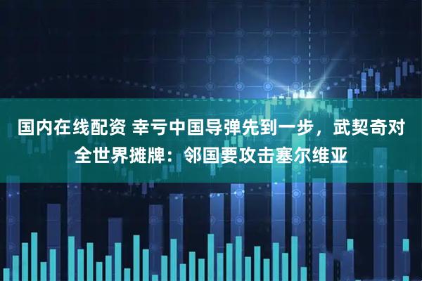 国内在线配资 幸亏中国导弹先到一步，武契奇对全世界摊牌：邻国要攻击塞尔维亚